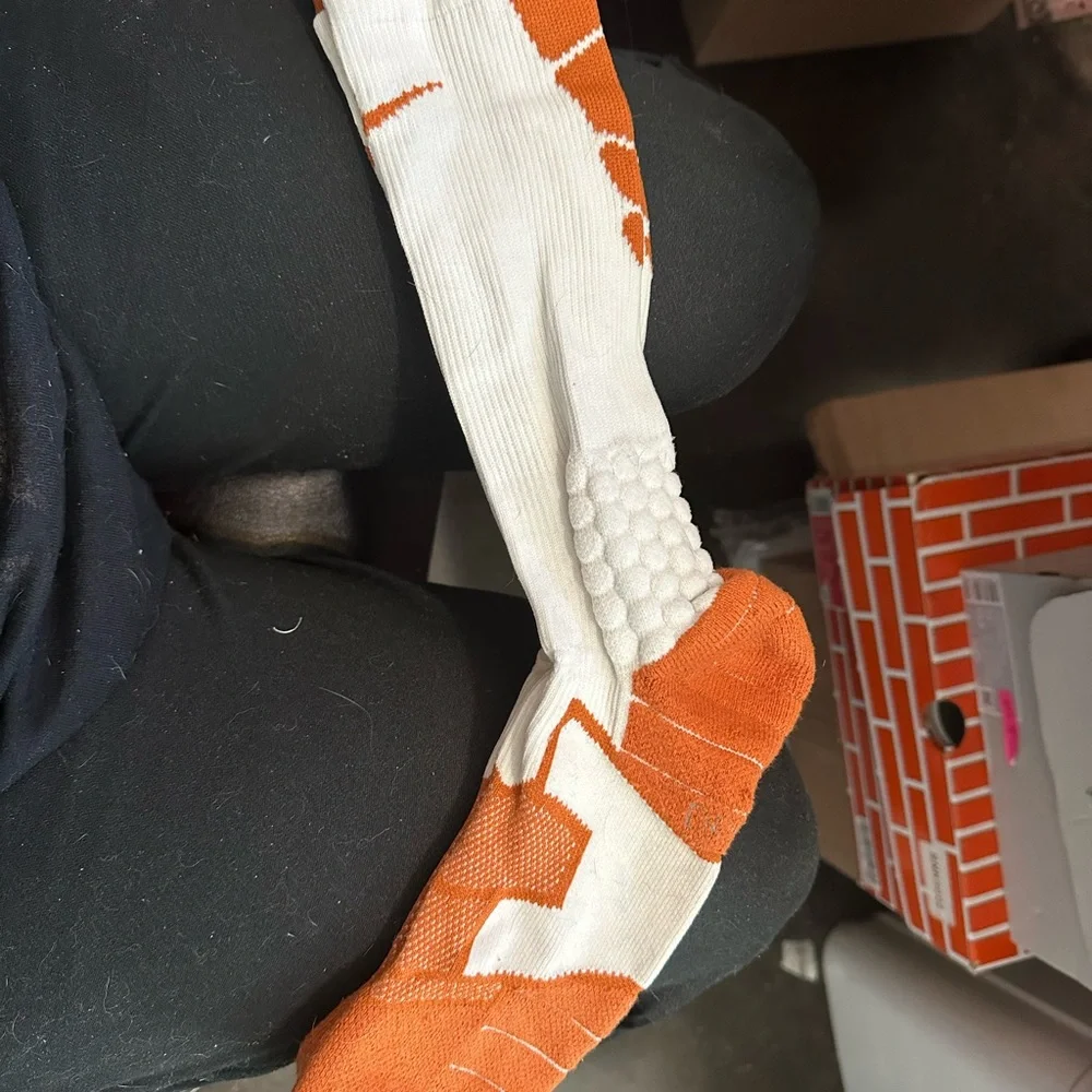 Nike Vapor Football Socks Burnt Orange & White